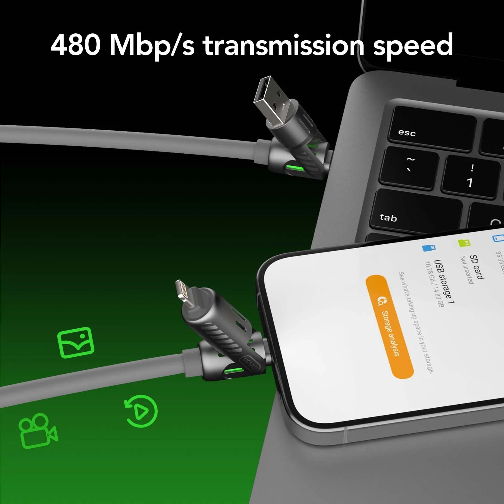 mfish 4-in-1 Charging Cable Coiled - mfish