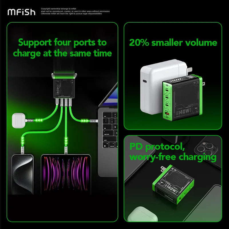 mfish-rehino-4-ports-140W-Charger-03
