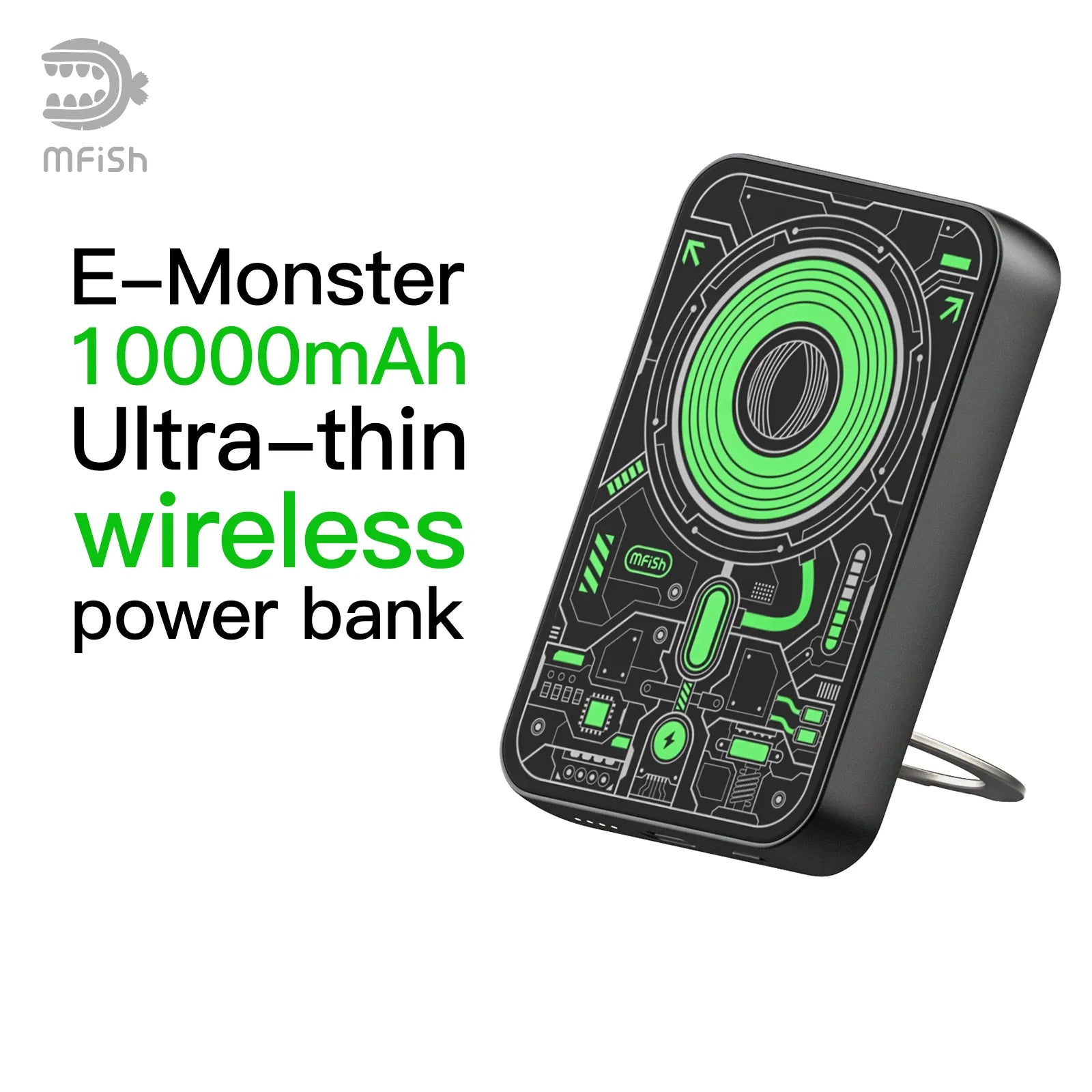 mfish_E-Monster_10000mAh_Wireless_Power_Bank_green